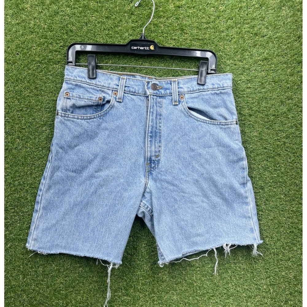 Vintage Levis 550 Jean Shorts Mens 32 32x6 Jorts Faded Distressed Workwear